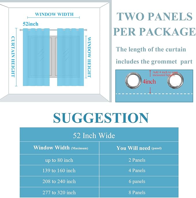 Estelar Textiler Brown and Greyish White Ombre Blackout Curtains 45 Inch Length 2 Panels, Full Room Darkening Gradient Drapes for Kitchen, Thermal Insulated Grommet Short Curtains for Bathroom,42Wx45L