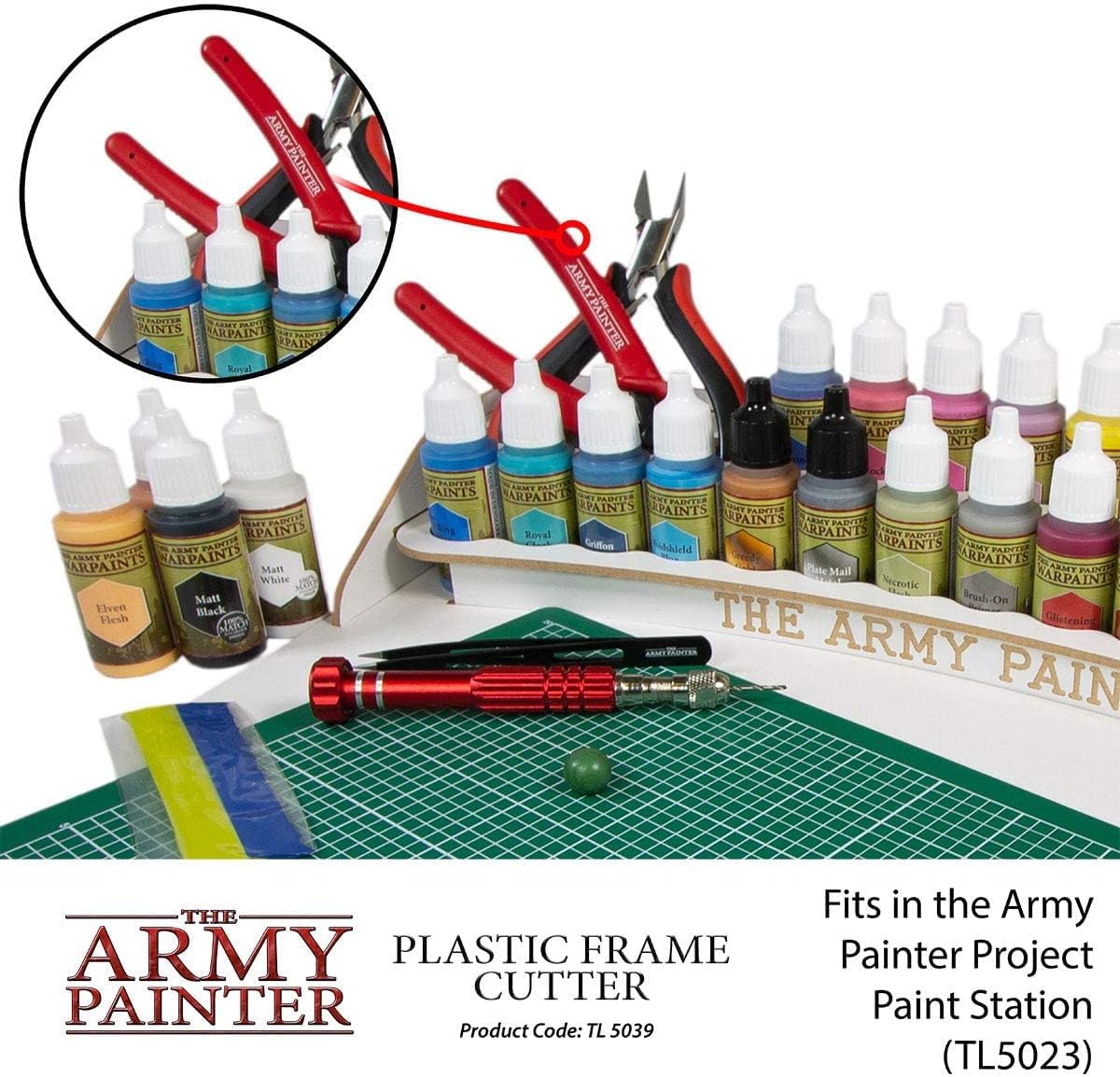 The Army Painter Hobby Tools Plastic Frame Cutter, Stainless Steel Model Flush Cutter, Side Snips, for Plastic Miniatures with Safety Grip Handle, for Miniature Fantasy Tabletop Wargaming