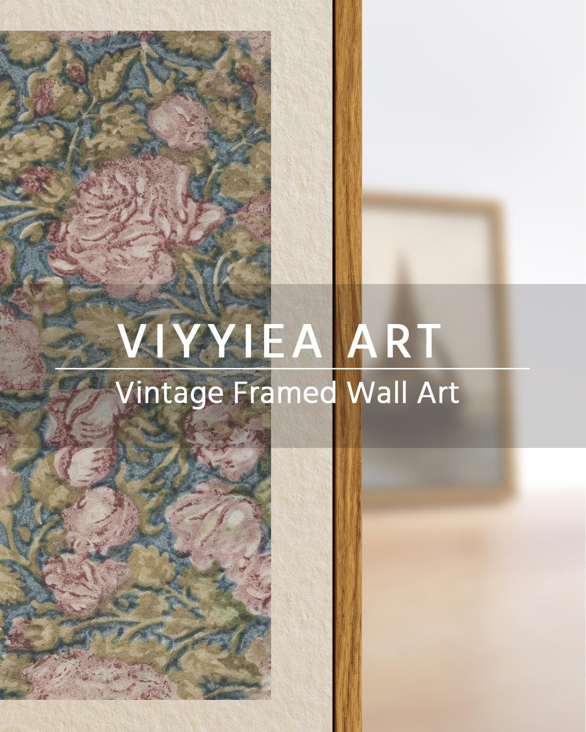VIYYIEA Framed Canvas Wall Art Home Decor Classical Flower Oil Paintings for Wall Decorations Botanical Canvas Wall Art Vintage Farmhouse Decor for Bedroom Living Room Bathroom Decor 8x10in