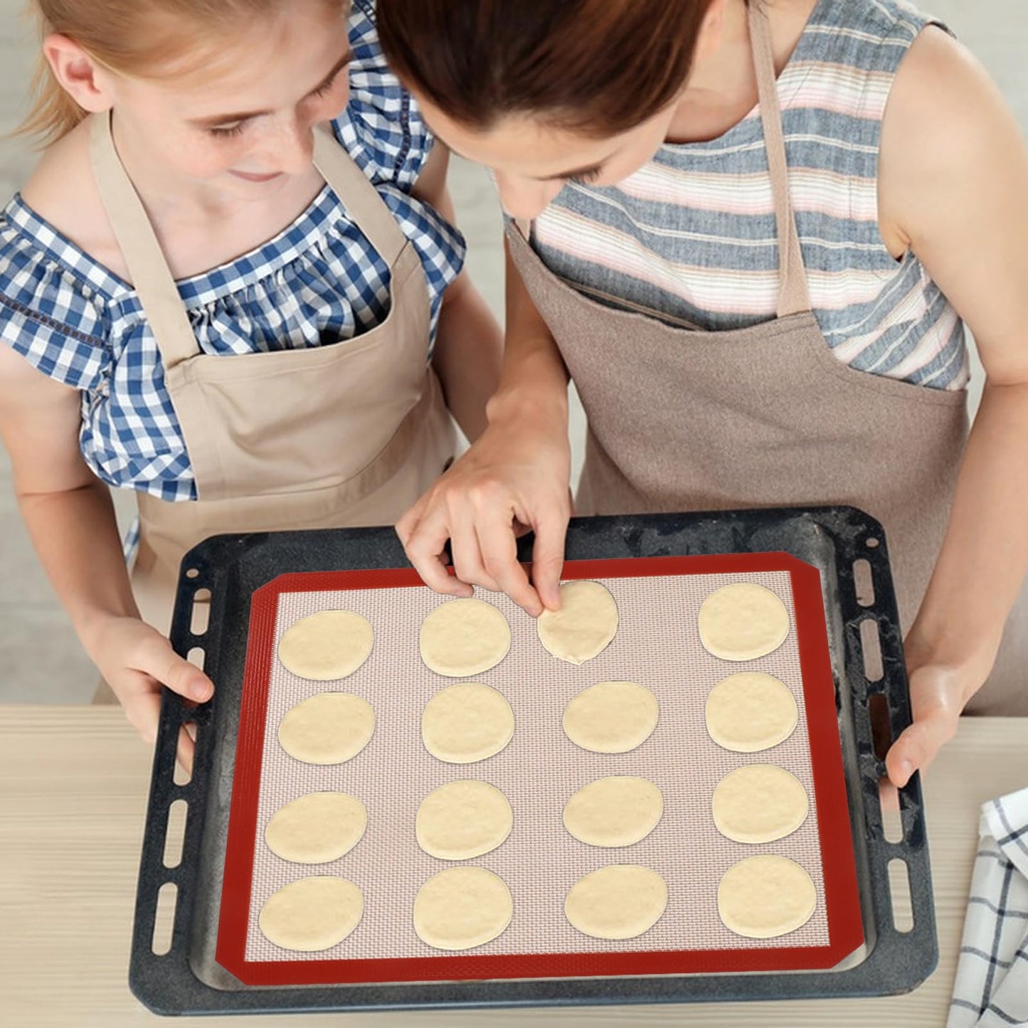 4 Pack 12" x 12" Reusable Silicone Baking Mat for 12 Inch Cake Pan/12x12 Cheesecake Pan/Toaster Oven/XL Air Fryer,12" Food Grade Silicone Mat for Baking Sheet, Non-Stick&Reusable