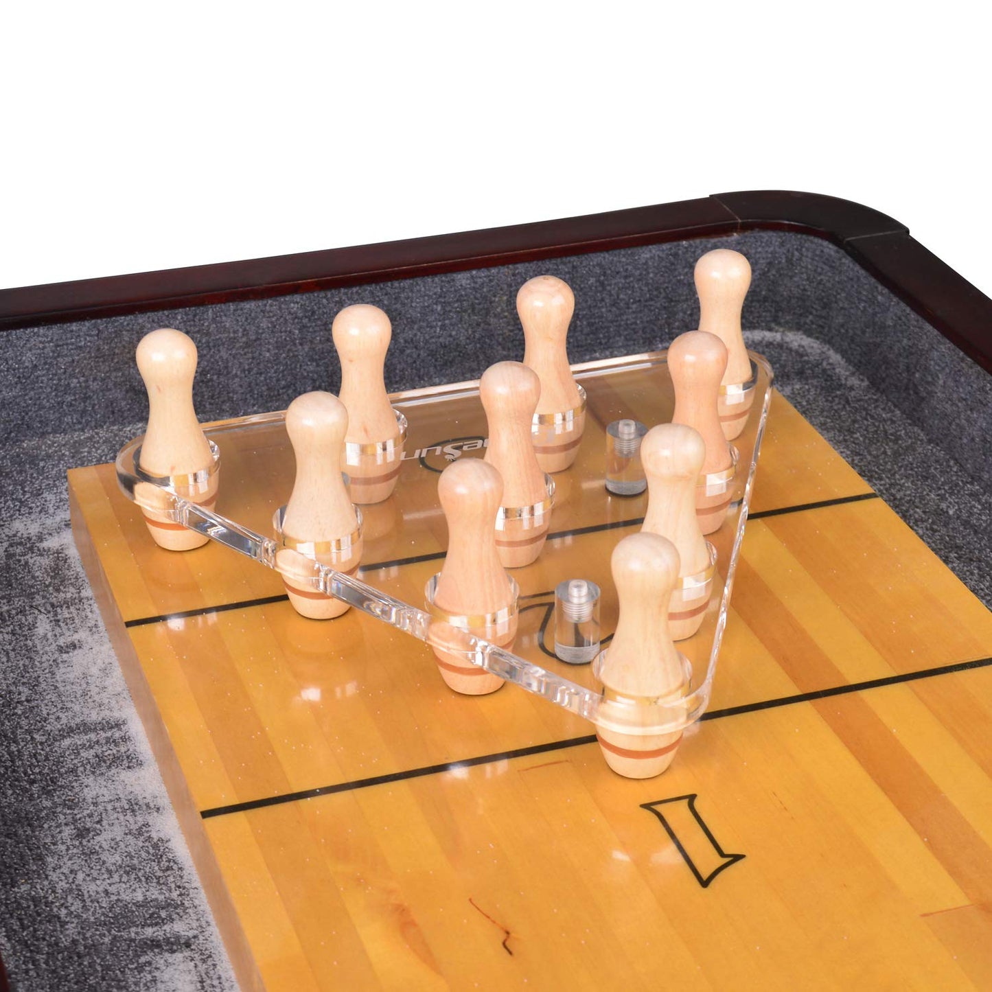 GAMESUN Deluxe Shuffleboard Bowling Pin Set,10 PCS Bowling Pin Without Ball for Shuffleboard Table