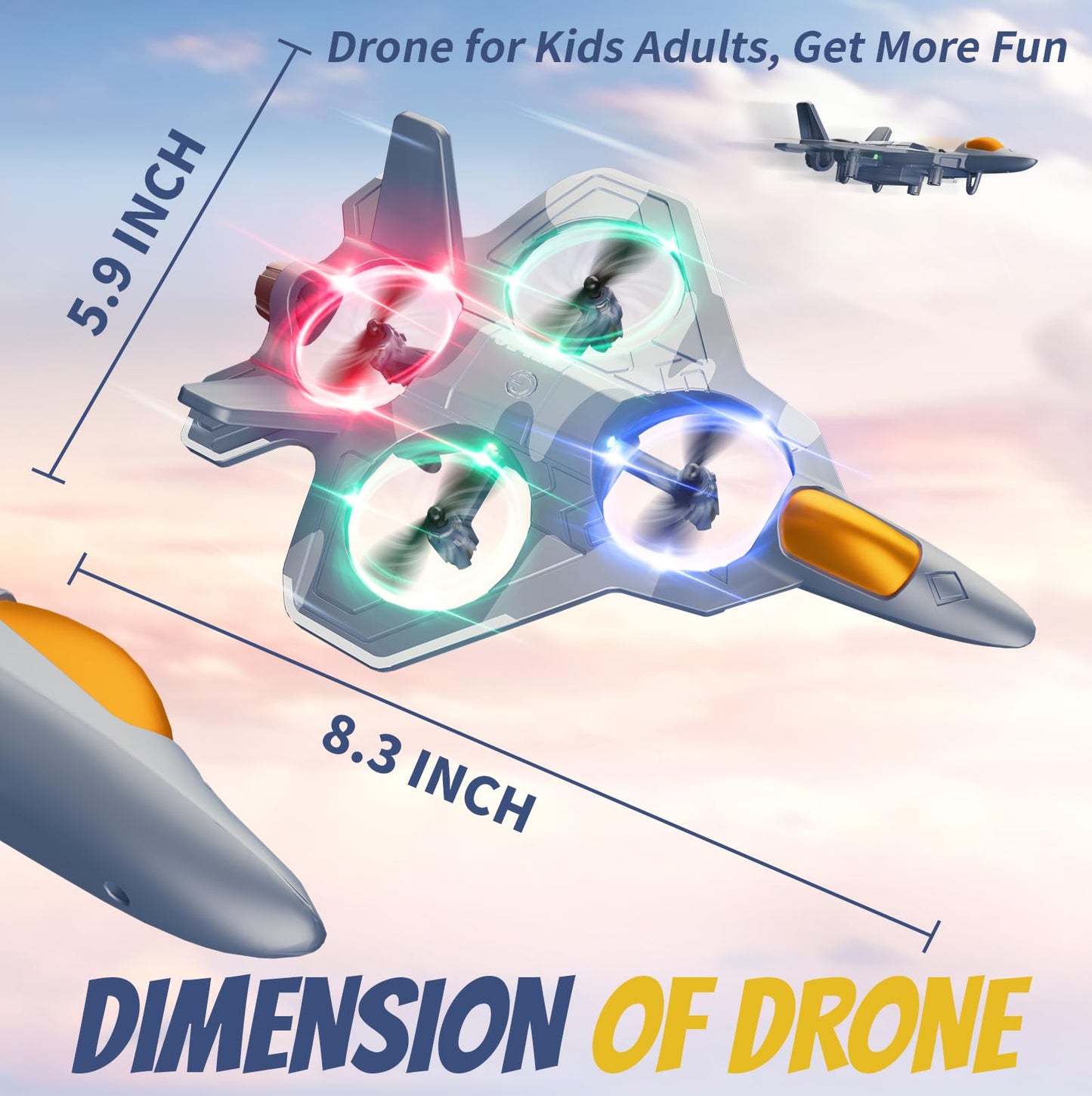 4DRC RC Planes Remote Control Airplanes with 3 Batteries, Foam Remote Control Planes for Kids Adults Beginners 4-7 8-12 12-16, Remote Control Helicopter Fighter Jet Drones for Kids Adults, 360° Flip