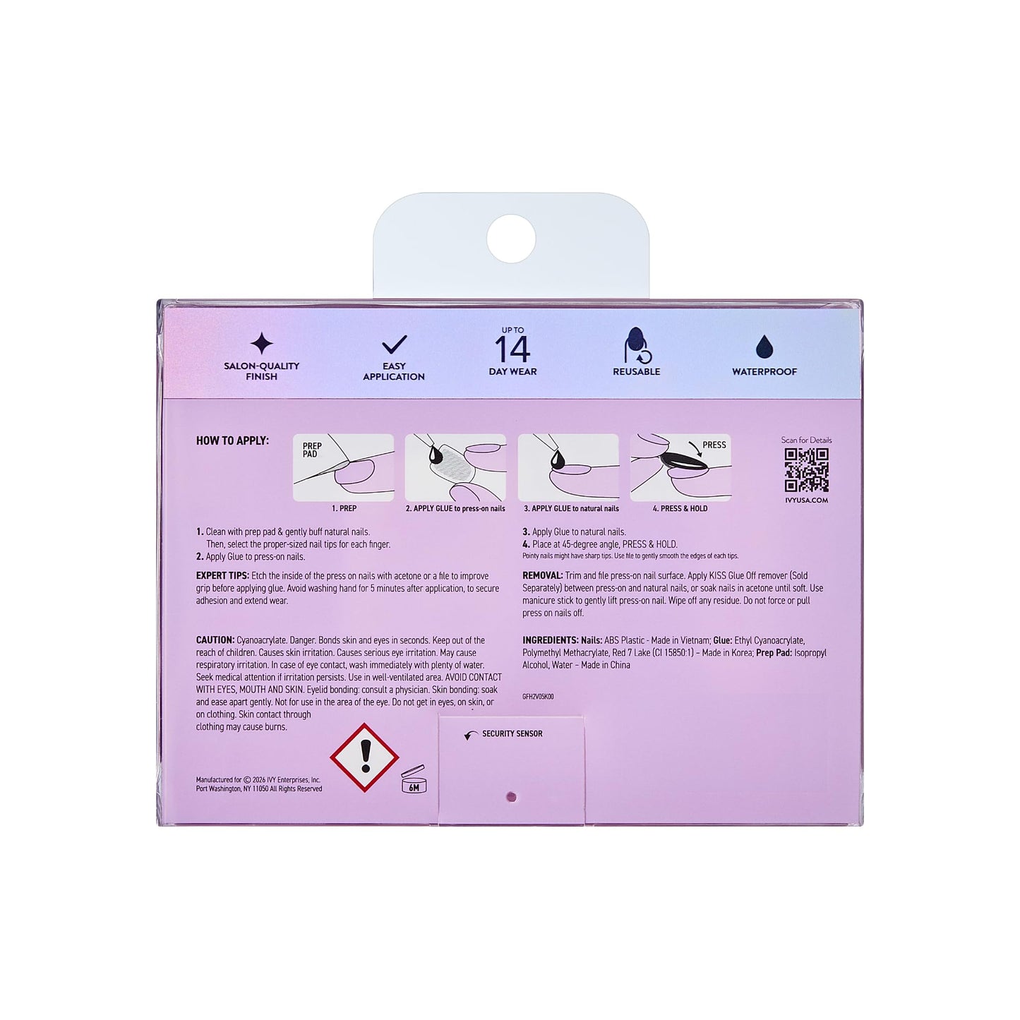 Glitzy 3D Handmade Press On Nail Kit, Rhinestone Gem Glitter French Tip 3X-Long Coffin False Nail, Reusable & Lasts Up To 2 Weeks, Seamless Snug Fit Technology, Includes Glue & 28Pcs Manicure Set