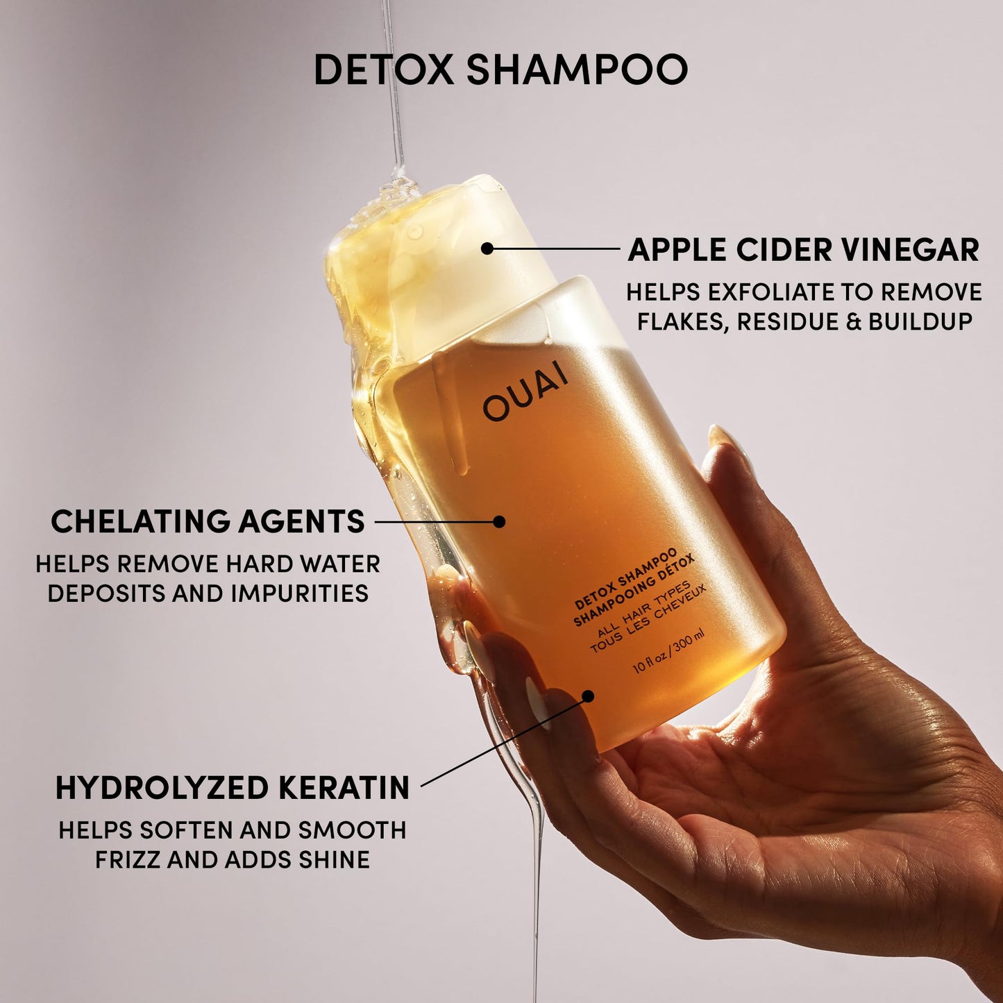 OUAI Hair Care Set - Clarifying Shampoo & Exfoliating Scalp Scrub - Deep Cleansing & Balancing - Hair Care Kit with Detox Shampoo & Travel Size Sugar Scrub for Scalp (2 Count)