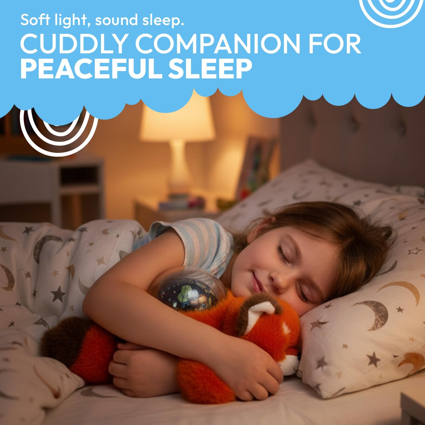 Sound Sleepers Fox – Stuffed Animal Night Light & Baby Night Light Projector with Soothing Music | Plush Toddler Night Light Projector, Sound Machine & Nursery Star Projector