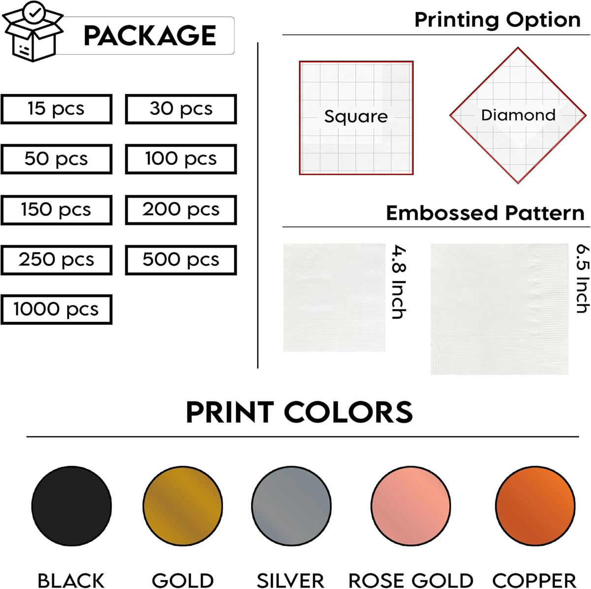 Luxury Custom Pack 15pcs Engagement Napkins, Engagement Napkins for Party, We're Engagement Napkins, Engagement Beverage Cocktail Luncheon Dinner Napkins 3