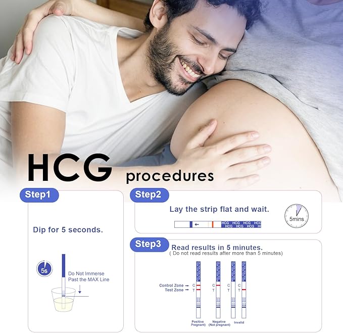Ovulation and Pregnancy Test Strips Combo: 40 Ovulation Tests&10 Pregnancy Tests,Fertility Tests for Women(40LH+10HCG+50 Collection Cups)