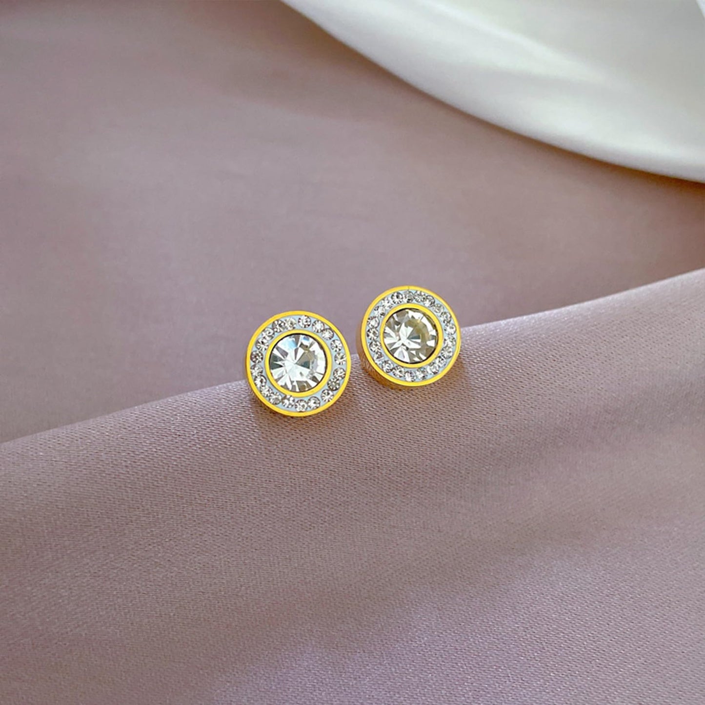 Lymphatic Earrings for Women Lymphatic Drainage Therapy Earrings Lymphvity Germanium Earring Lymph Detox Earring CZ Stud (Gold)