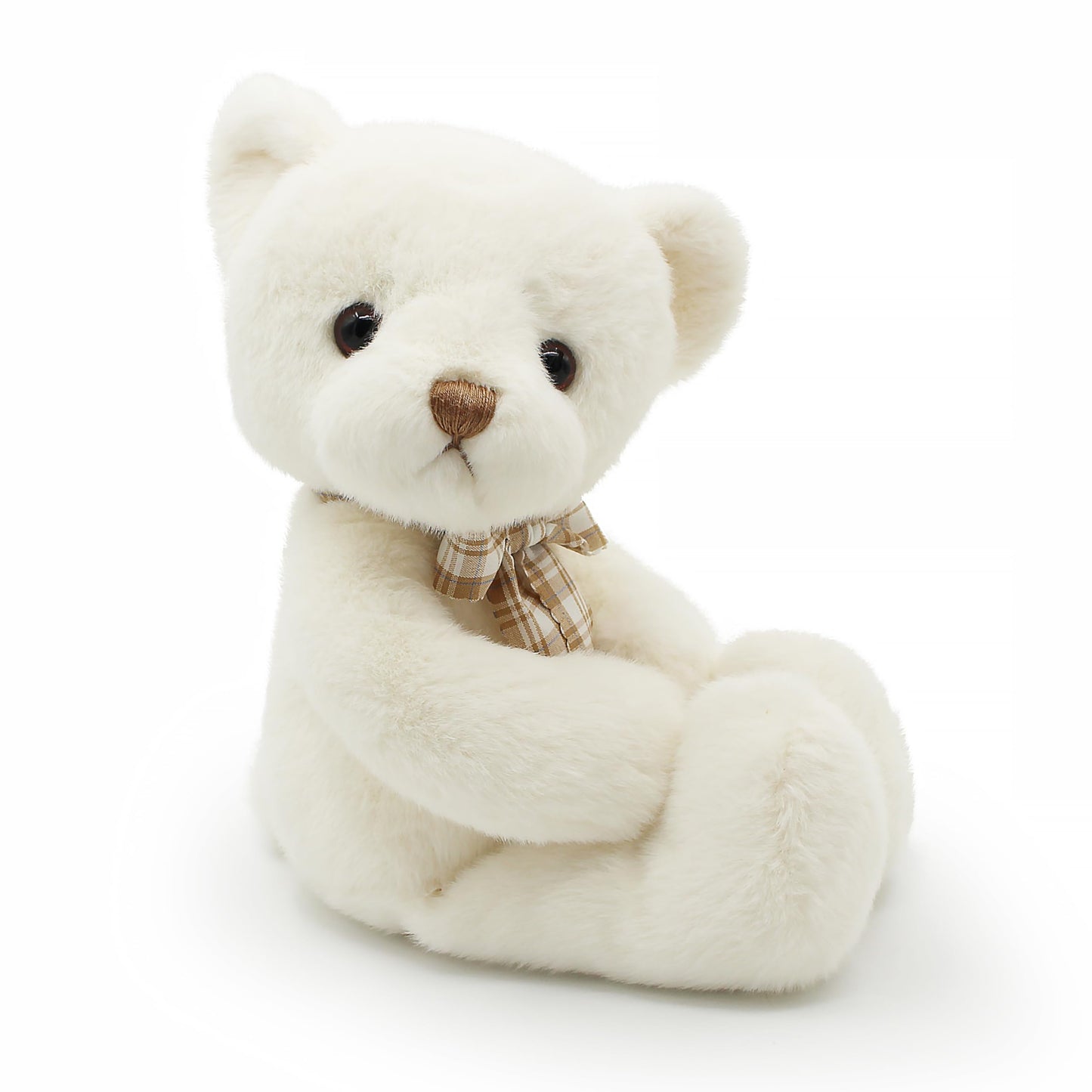 suepcuddly Small Magnet Teddy Bear Stuffed Animal Cute Plush Toy for Girl 12" (White)