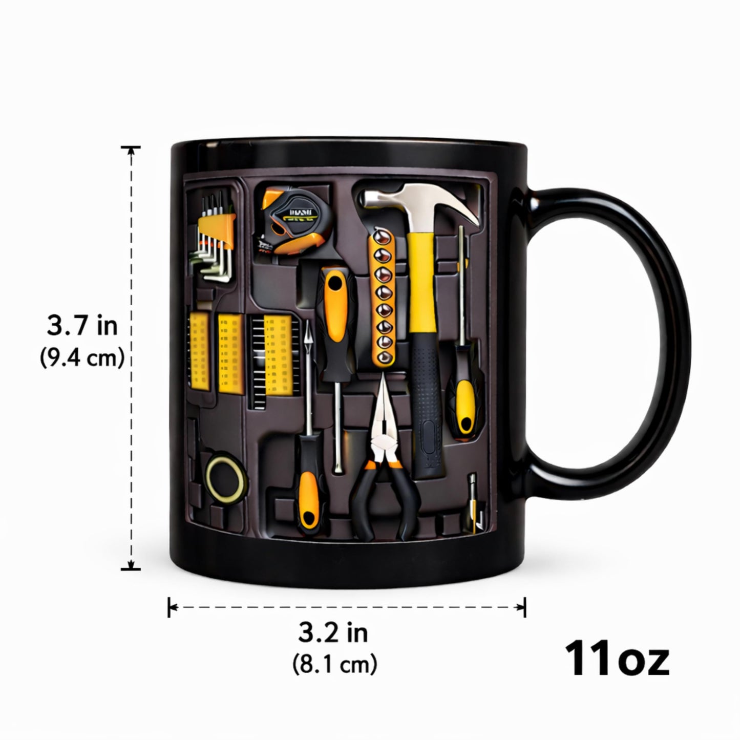 USAYEGH Mechanic Toolbox Mug – Tool Box Coffee Mug for Mechanics, DIY Lovers & Handyman – Funny Tool Organizer Design Ceramic Coffee Cup Gift for Men