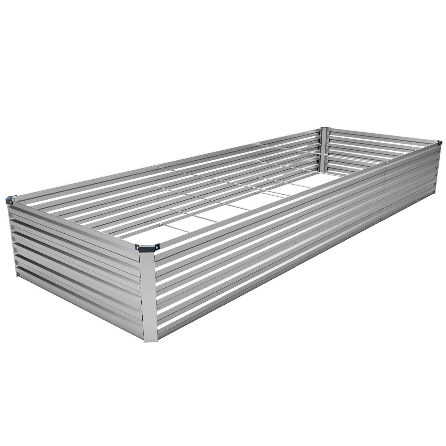 MGNO 12x4x1.5FT Galvanized Raised Garden Bed-Outdoor Planter Box for Vegetables-Metal Garden Bed,RRectangle Planting Box for Herb,Flower
