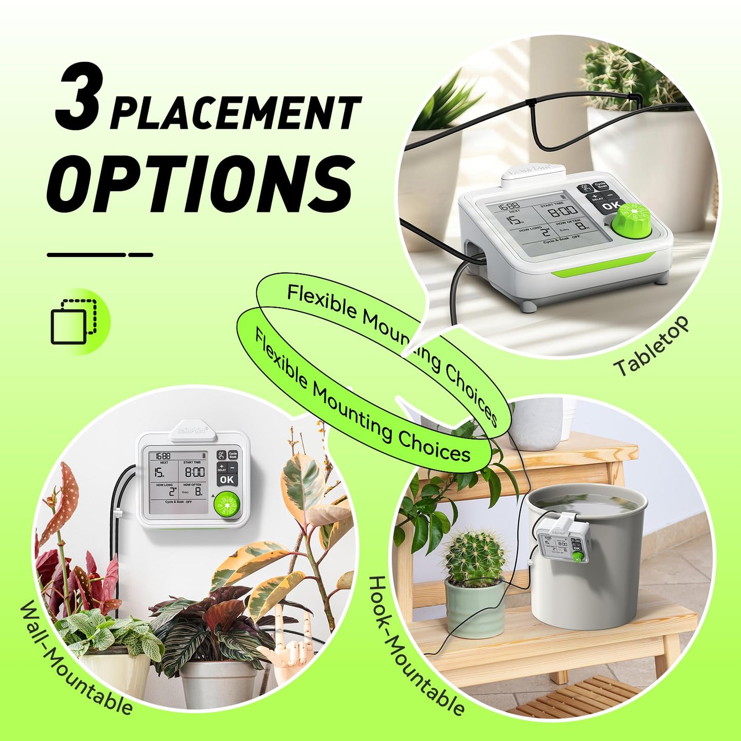 RAINPOINT Automatic Plant Waterer Indoor for 20 Plants Drip Irrigation Kit