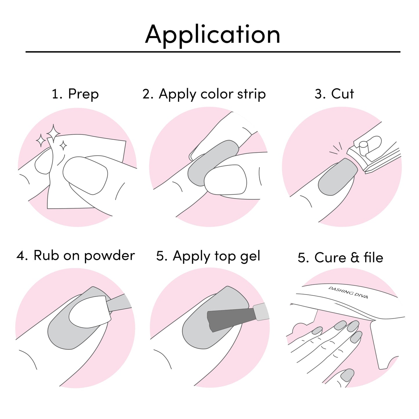 Dashing Diva Chromagic Gel Nail Strips - Bare to Beam - Easy UV Free, Chip Resistant, Long Lasting Gel Nail Stickers and Chrome Powder