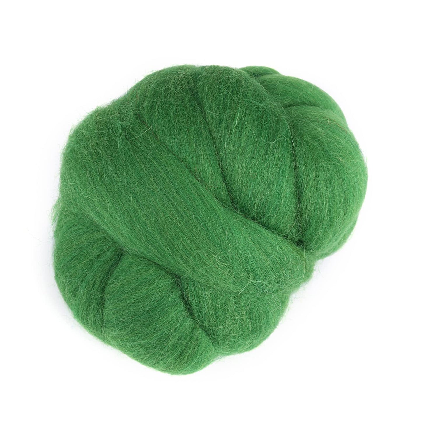 55g Colored Needle Felting Wool Fibre Wool Yarn Roving for Needle Felting Hand Craft Materials Needle Felting and Wet Felting (Green)
