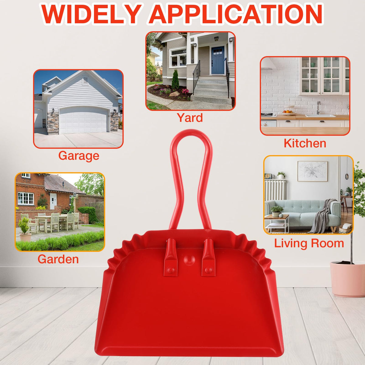 2 Pcs Heavy Duty Metal Dust Pans (2 Count)