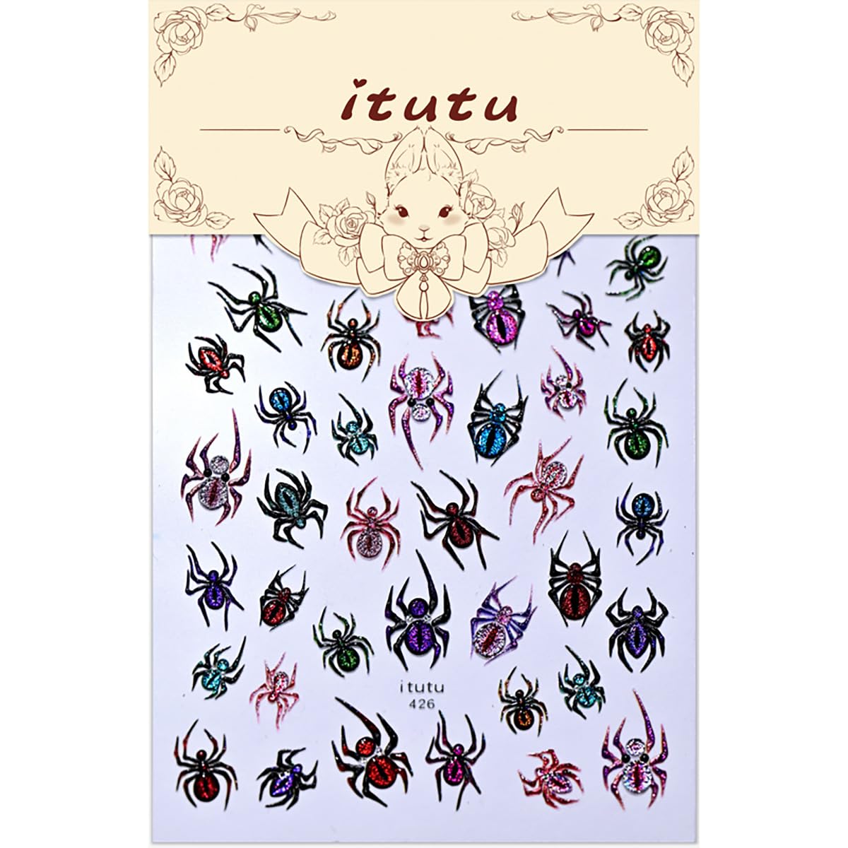 1 Sheets Halloween Nail Stickers for Nail Art 5D Embossed Self-Adhesive Spider Web Nail Art Stickers Laser Spider Web with Glitter Nail Supplies Halloween Nail Decals for Women Acrylic Manicure