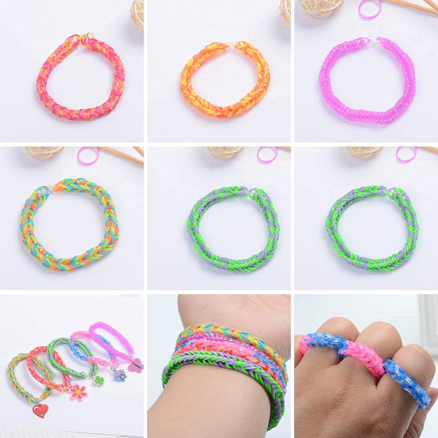 JIYAKO 11000+ Rubber Band Bracelet Kit,Friendship Bracelet kit,Loom Bracelet Making kit,28 Colors