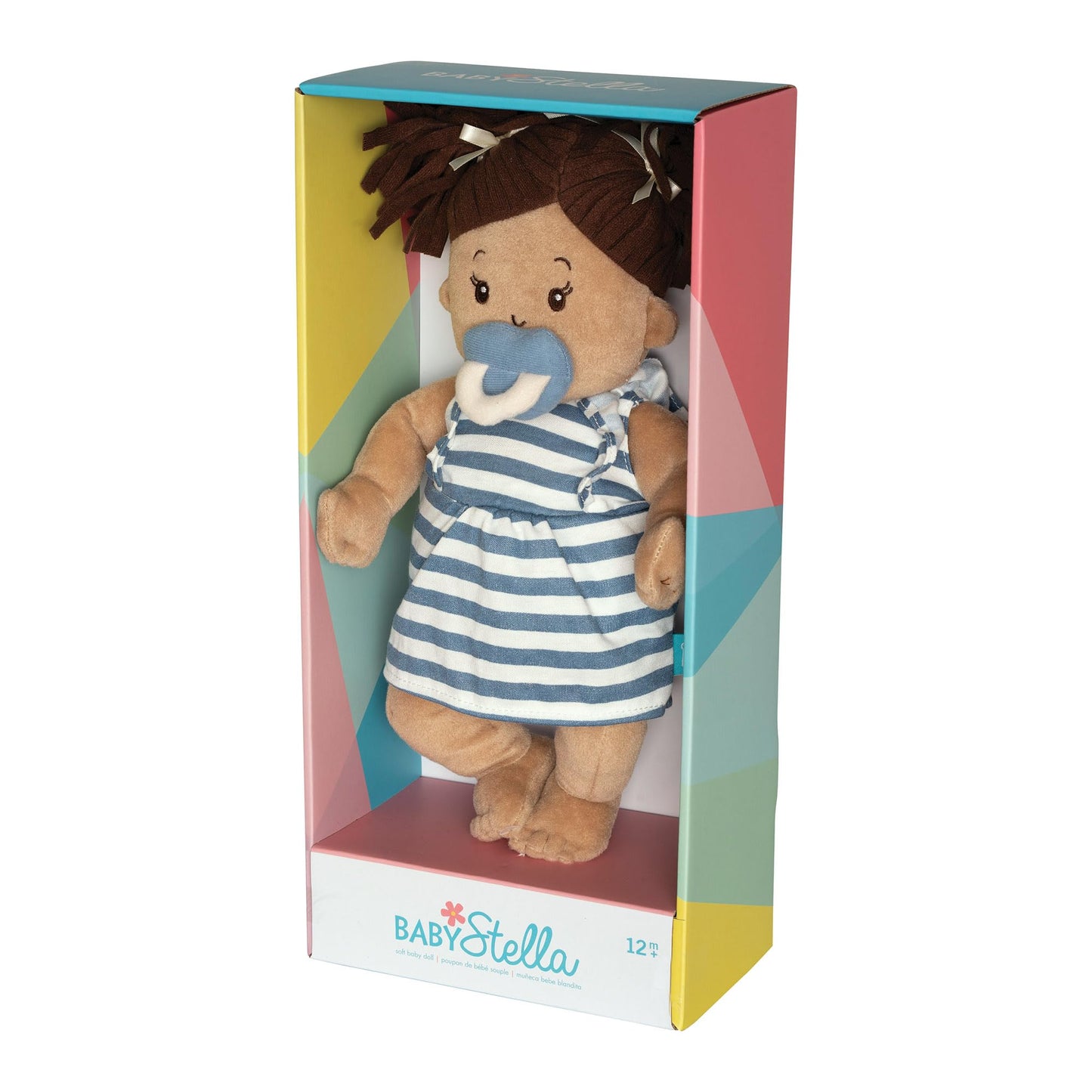 Manhattan Toy Baby Stella Beige with Brown Hair 15" Soft First Doll