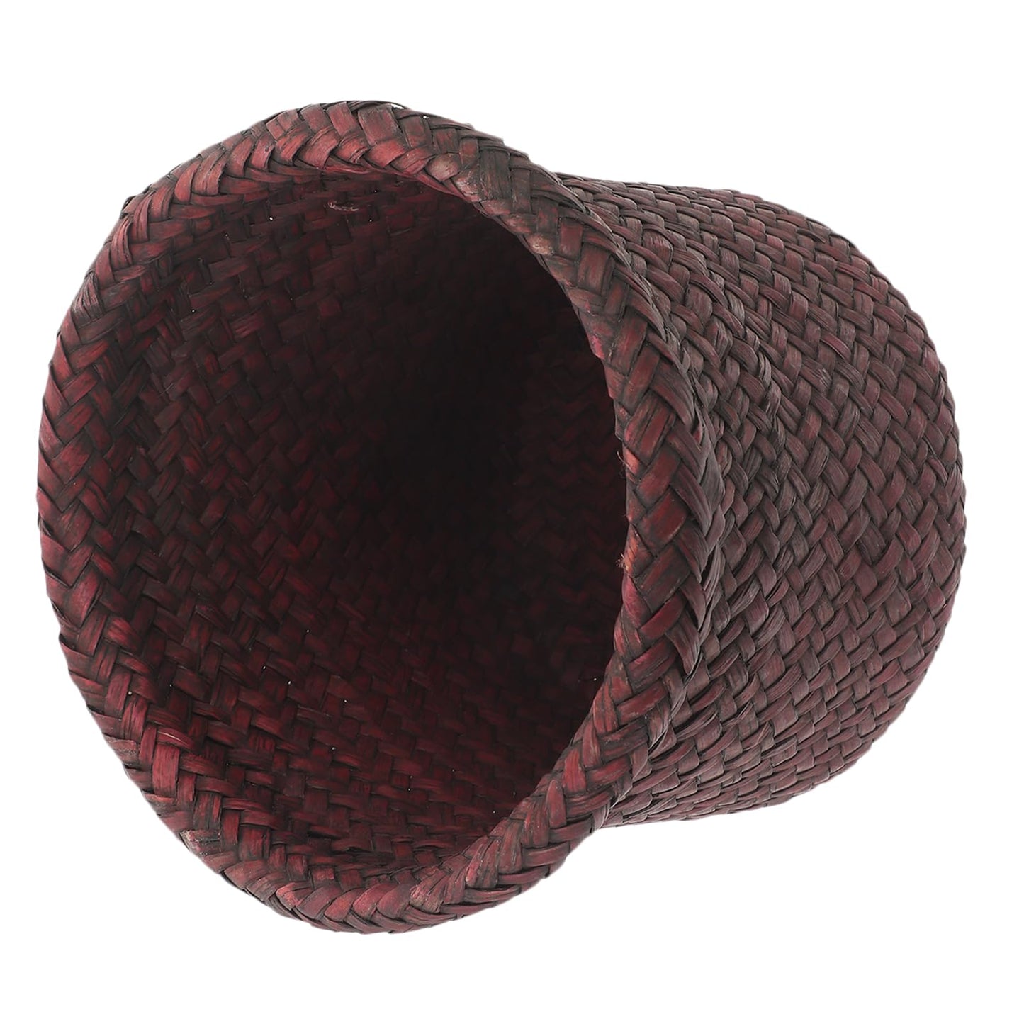 NUOBESTY Round Seagrass Planter Basket: 5.5x7.1" Woven Pots Cover Plant Pots Containers - Wicker Plant Basket Desktop Sundries Container - for