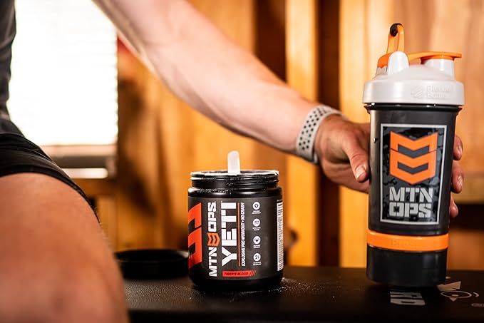 MTN OPS Yeti Pre-Workout Powder Energy Drink with Creatine, 200mg Caffeine & BCAAs with Beta Alanine, 30-Serving Tub, Watermelon