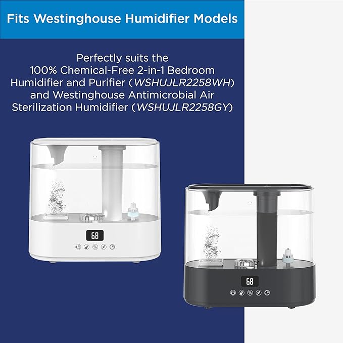 Westinghouse Humidifier Replacement Filter - Set of 4 Ceramic Ball Filters with Honeycomb Filtertrap System and Soft and Healthy Mist - Maintains Clean and Breathable Air