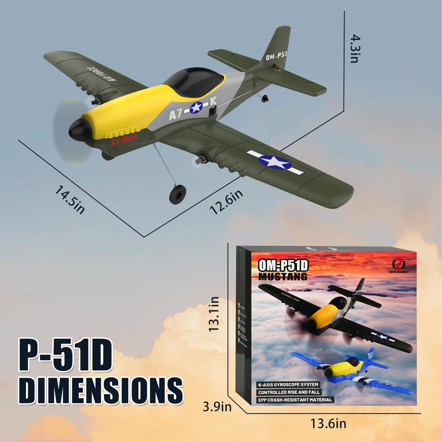 OMNANGO RC Plane,3 Channel RC Jet Plane with 2.4GHz Remote Control 6-Axis Gyro Drone for Kids 8-12 & Adults, Beginner-Friendly Outdoor Remote Control Airplane, Rechargeable Battery, Easy to Fly