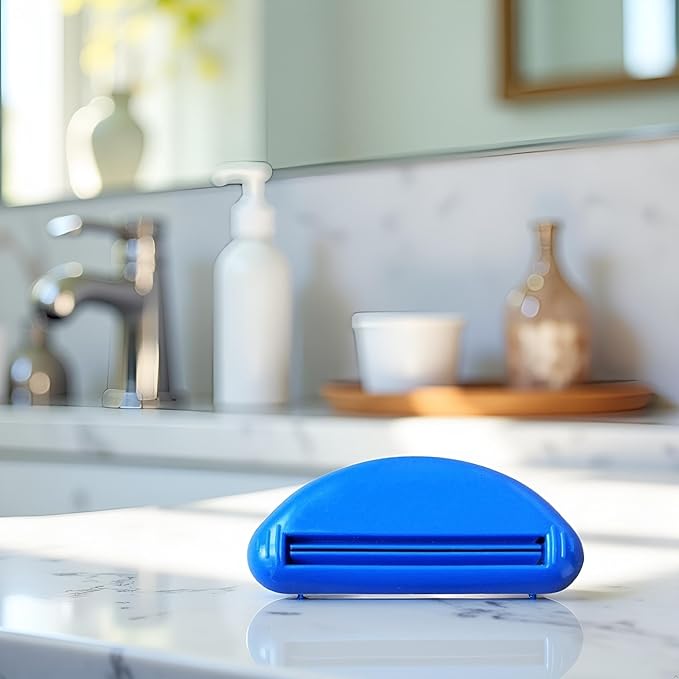 Toothpaste Tube Squeezer,Plastic Toothpaste Tube Squeezer Dispenser,Toothpaste Clips for Saving Toothpaste,Simple and Practical,Mobility and Daily Living Aids (Blue)