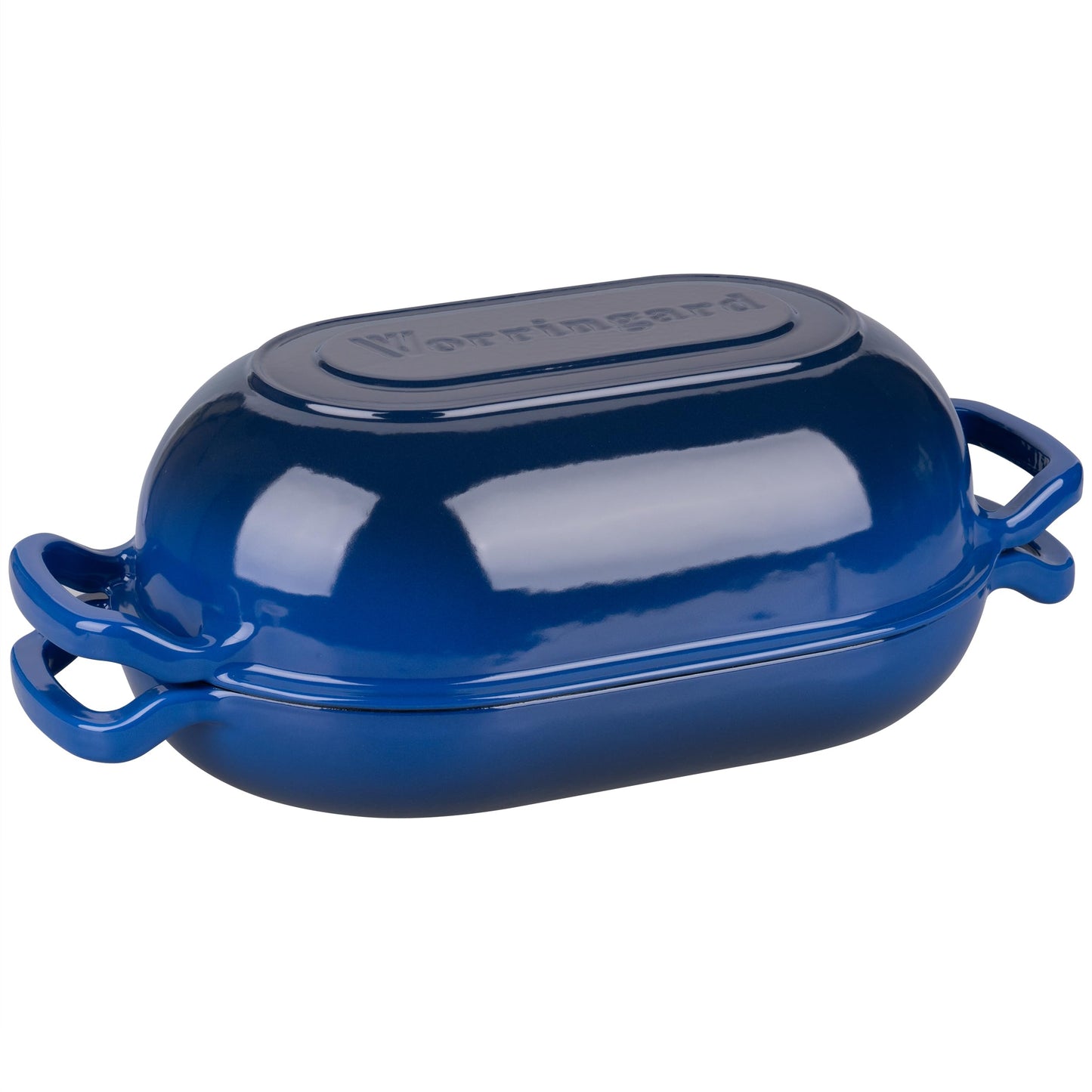 VORRINGARD Enameled Cast Iron Sourdough Bread Oven, Dutch Oven, Loaf Cast Iron Bread Pan for Homemade Bread Baking, Meatloaf Pan with Lid, 5QT, Blue