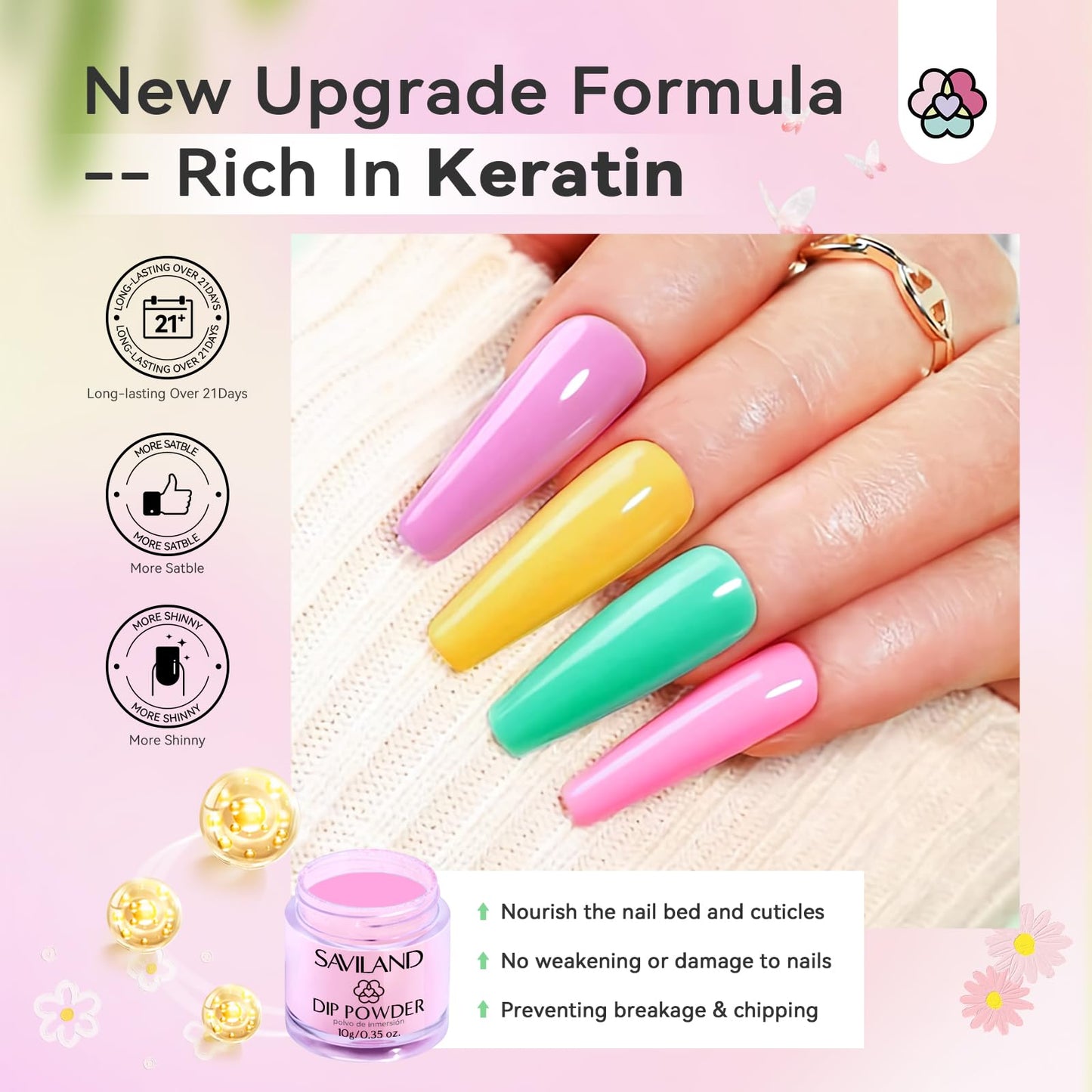 SAVILAND Dip Powder Nail Kit with Drill - 20 Colors Summer Neon Dip Nails Powder Starter Kit with Everything Dip Liquid Dipping System Base Top Coat Activator Manicure Art Salon DIY Christmas Gift