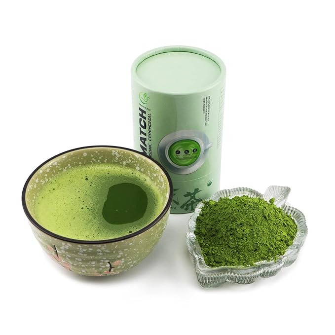 EFOOFAN Ceremonial Grade Matcha Green Tea Powder- (113g/4oz) - USDA/JAS/EC Certified Organic Matcha Lette, Pure Natural and Unsweetened, Chinese Premium Macha