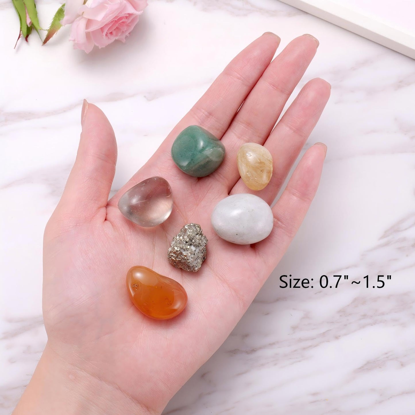 New Beginnings Crystal Set for Women, 6 Natural Healing Crystals for Fresh Start and New Chapter, Spiritual Encouragement Stones for Graduation Divorce New Job Moving Away Gift