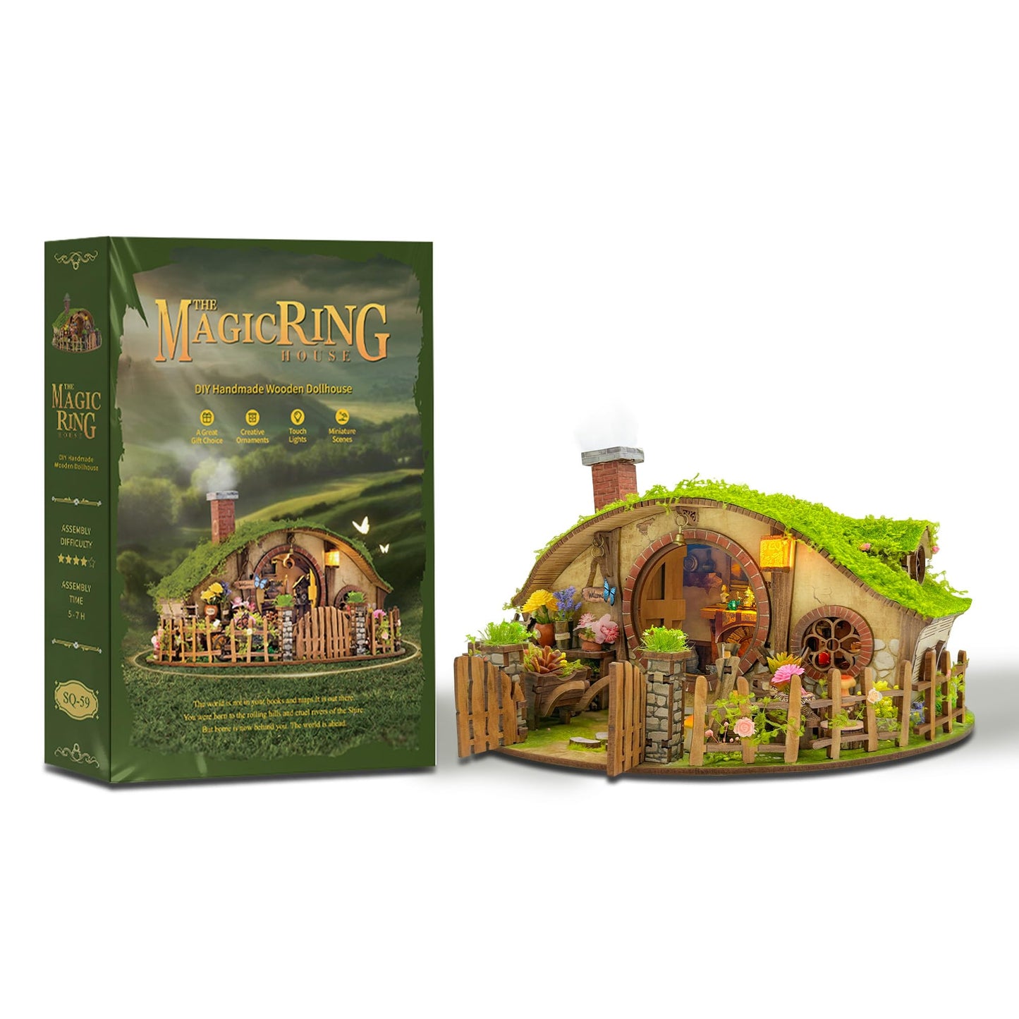 DIY Miniature House Kit - Wooden 3D Puzzles Blind Box Design, Stress-Relieving Craft for Teens & Adults, Dollhouse Kit Gift & Home Decor