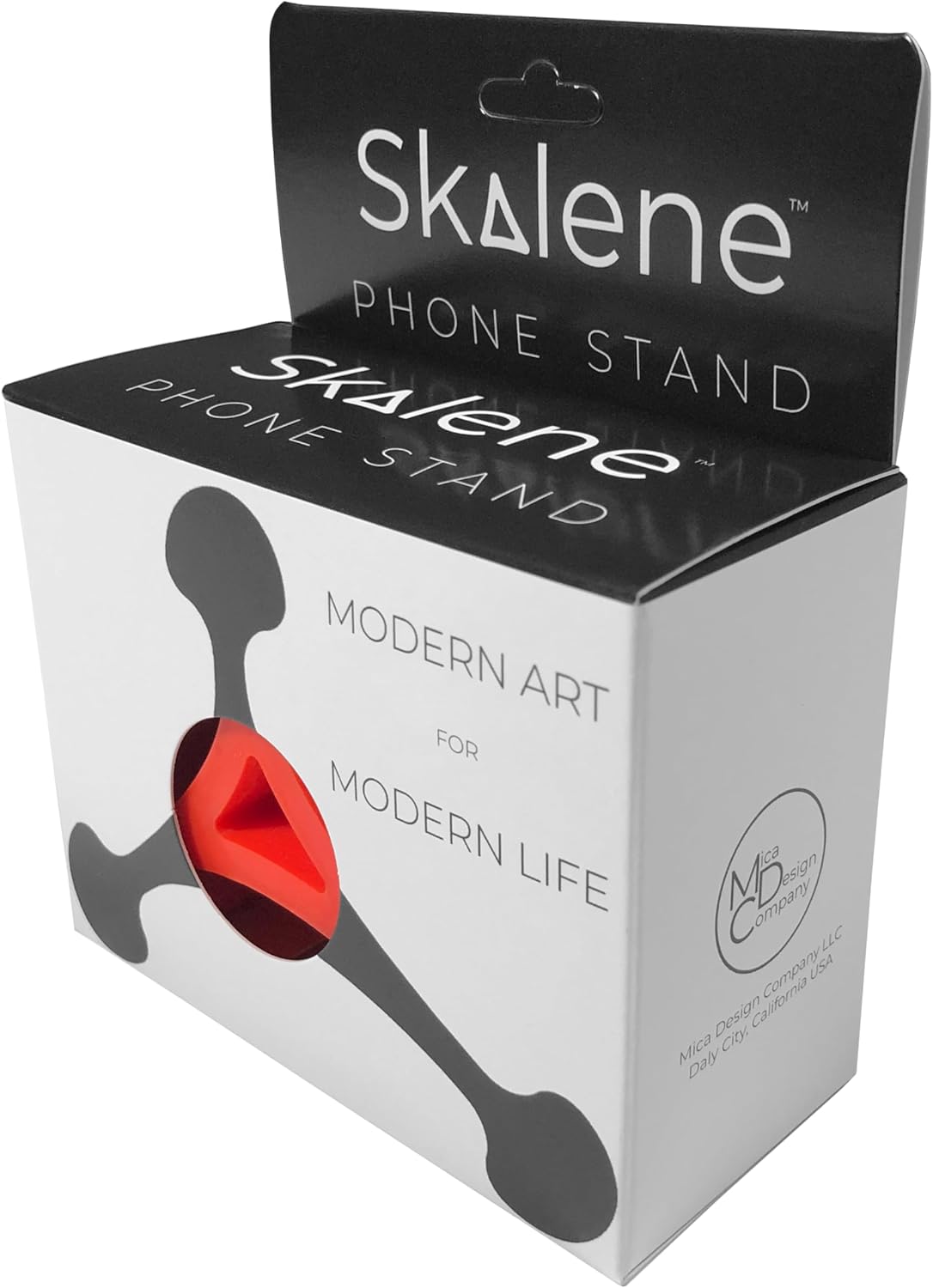 Skalene Phone Stand - 100% Silicone Rubber, Adjustable Phone Holder, Prop, Rest - Desk, Office, Home, Kitchen Accessory (Flash Red)