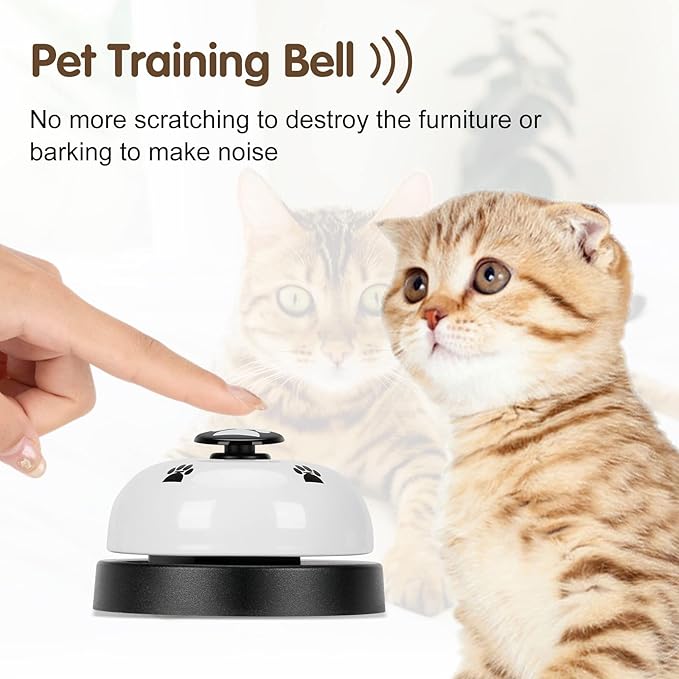JEXCULL Pet Training Bells, 2 Pack Dogs Bell for Door Potty Training and to Ring to Go Outside Communication Device Dog AgilityTraining Equipment Interactive Toys (White)