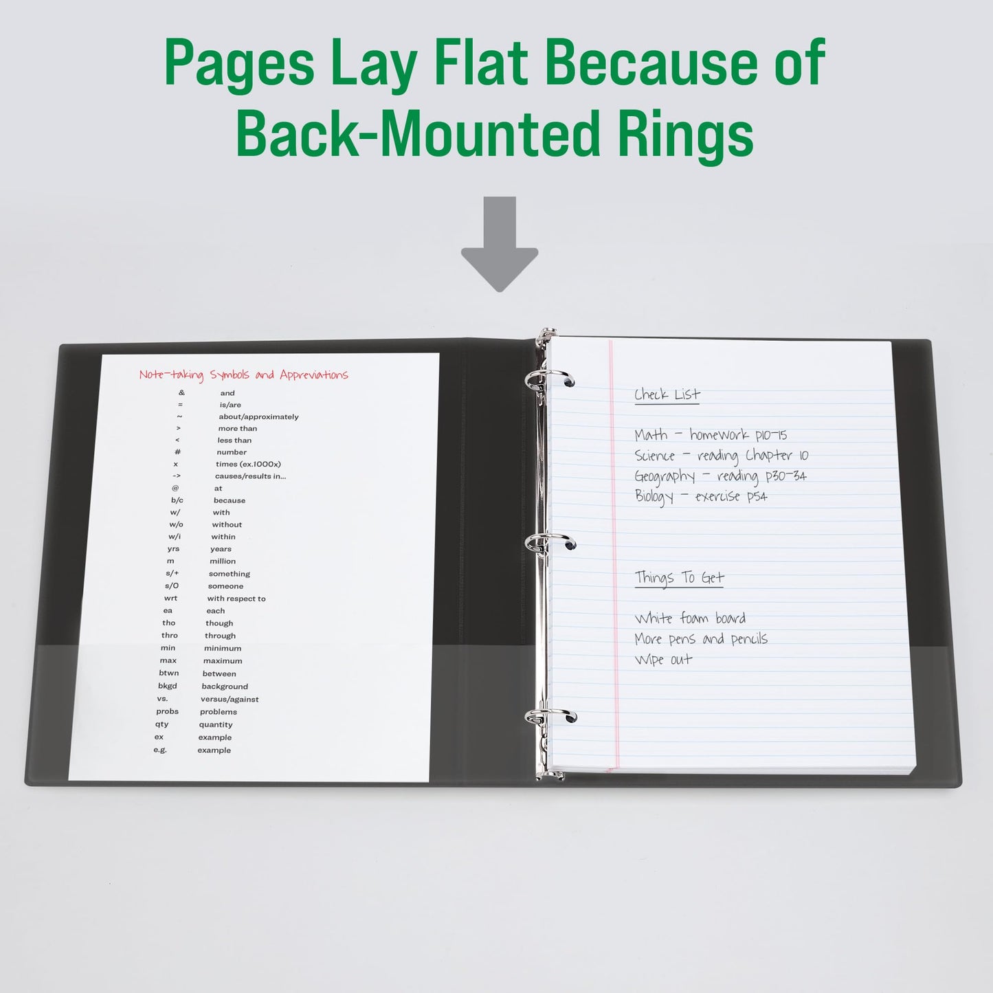 Office Essentials Economy View 3 Ring Binders, 2" Round Rings, 2.8" Spine, 375-Sheet Capacity, White Binders (12-Pack of 03428)