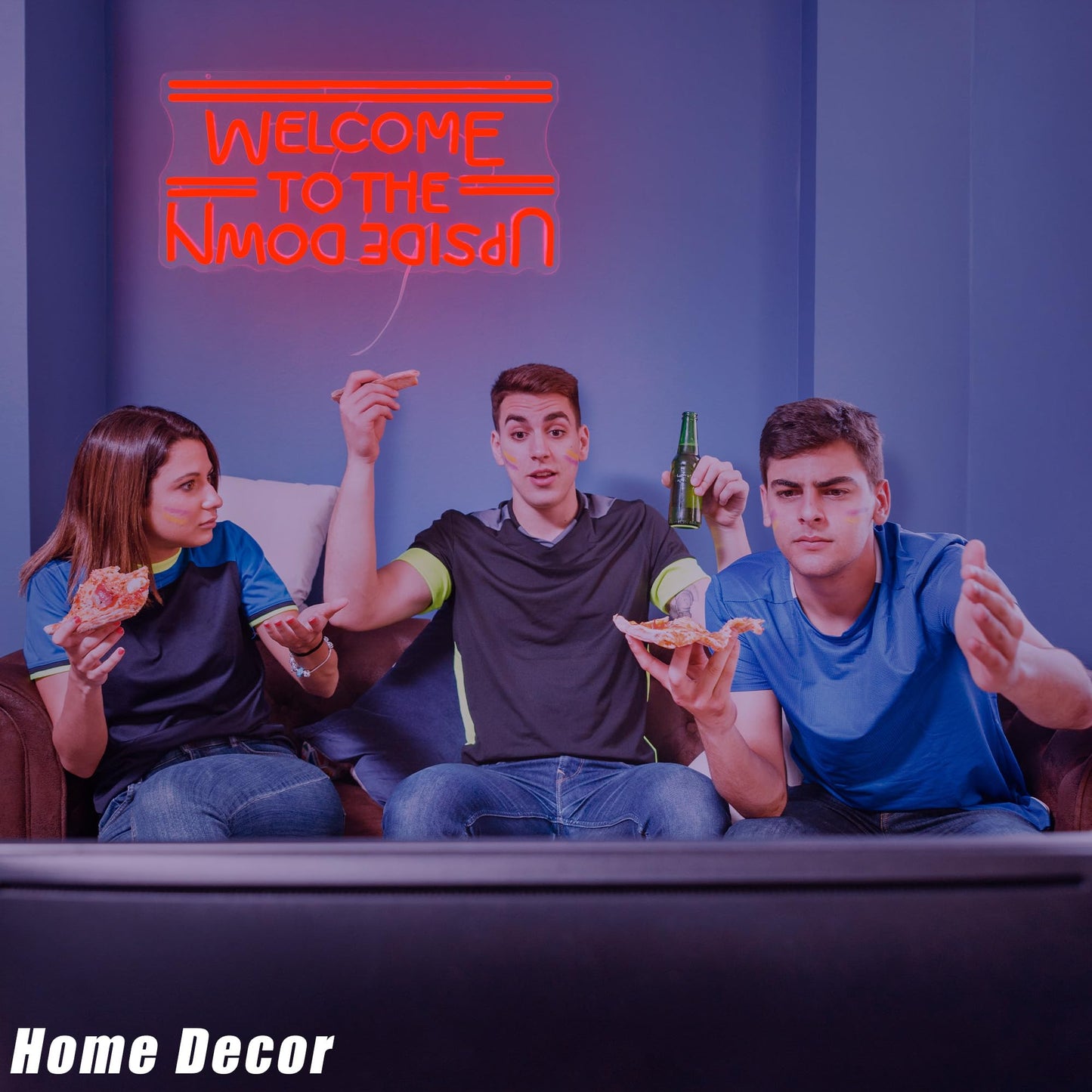 Welcome To The Upside Down Neon Sign Dimmable Neon Lights for Wall Décor USB Powered LED sign for Bedroom Game Room Man Cave Great Gift for Birthday christmas etc;(16.4 * 8.3 inches)