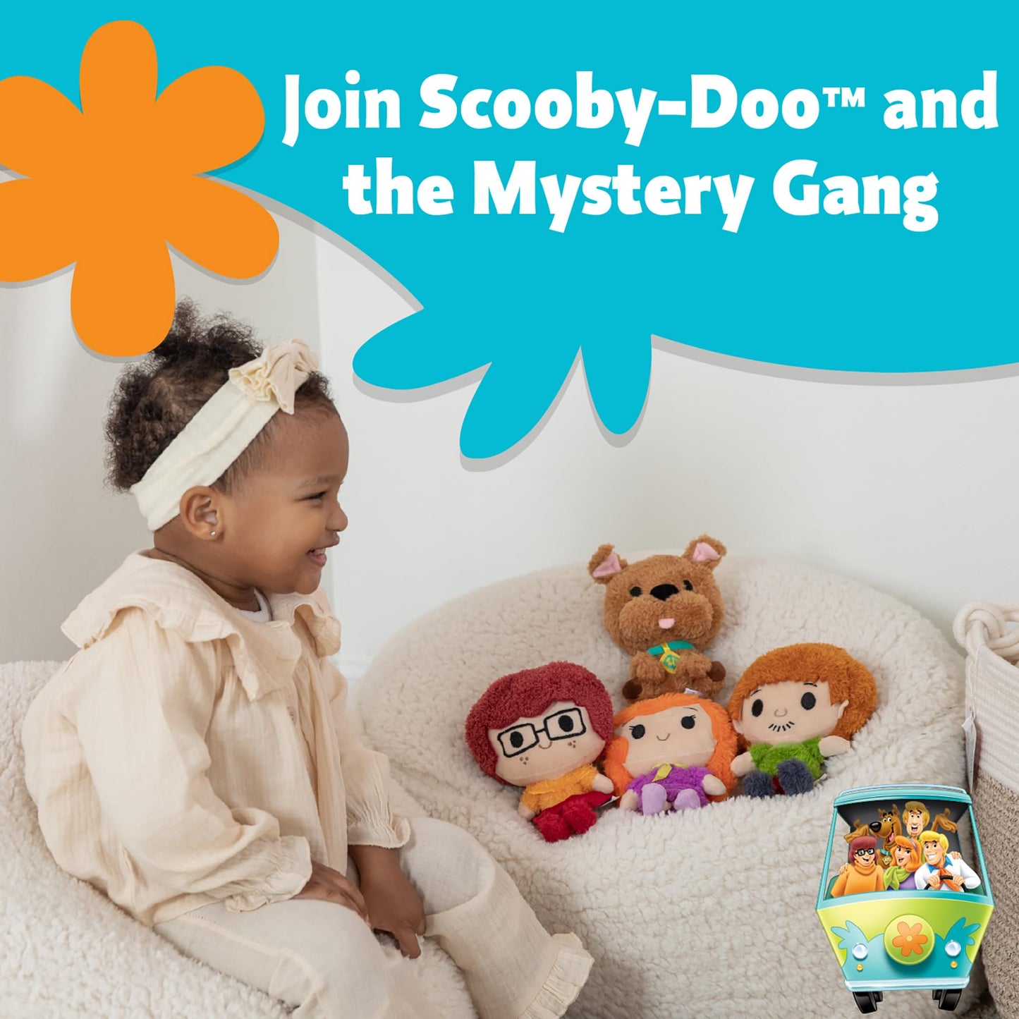 Kids Preferred Scooby-Doo 4 Piece Cuteeze Set - Scooby Doo, Shaggy, Velma, & Daphne Plush - for Baby and Toddler Boys & Girls - 6 Inches