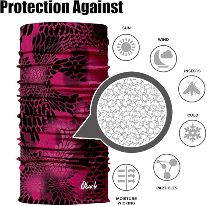 Obacle Neck Gaiter Face Mask Bandana for Dust Wind Sun Protection for Men Women