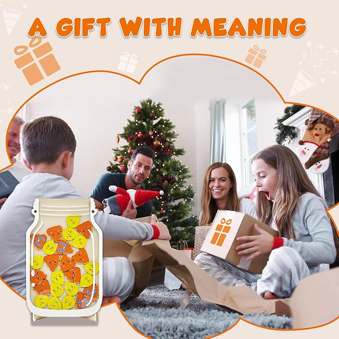 Magnetic Reward Jar for Kids – Poop Reward Jar with Colorful Letter Stickers Behavior, Classroom Incentive Suitable for Teachers Parents Kids Motivational Tool