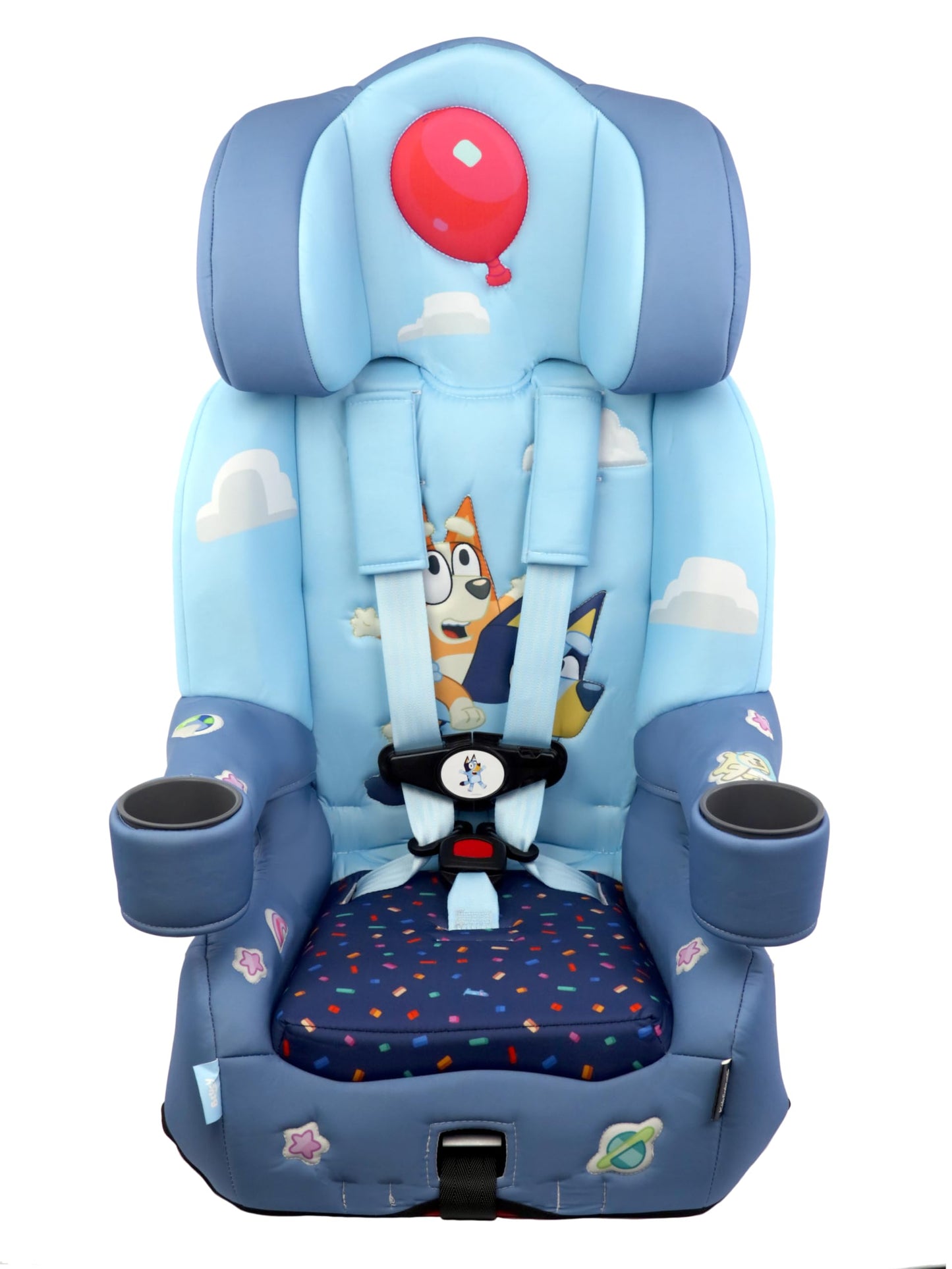 KidsEmbrace 2-in-1 Car Seat | Forward-Facing Harness (26.5–65 lbs) & Booster Mode (40–100 lbs) | Latch | Premium Fit with Multi-Position Headrest, Harness & Recline – Bluey