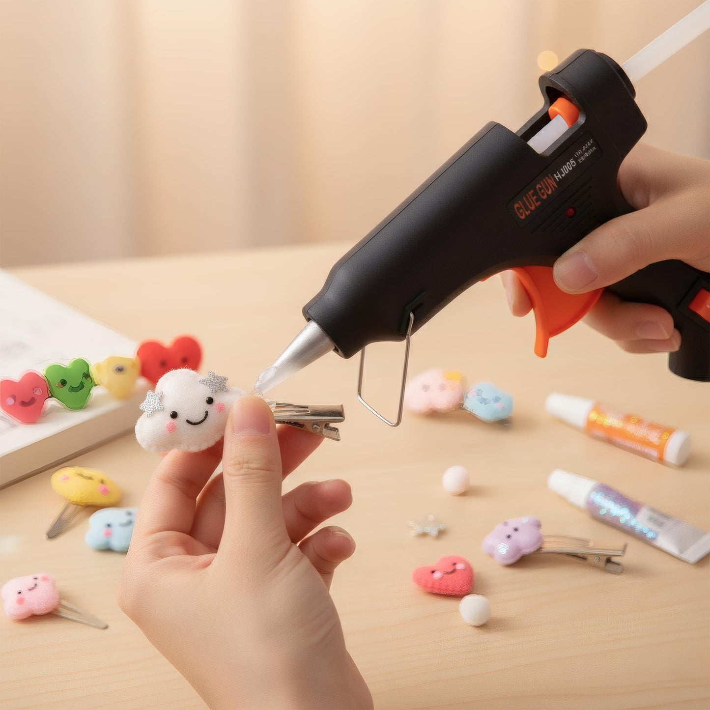 Mini Hot Glue Gun Kit, 20W High Temperature Melting Tool for DIY Projects, Home Repairs, School Crafts with Fast Preheating