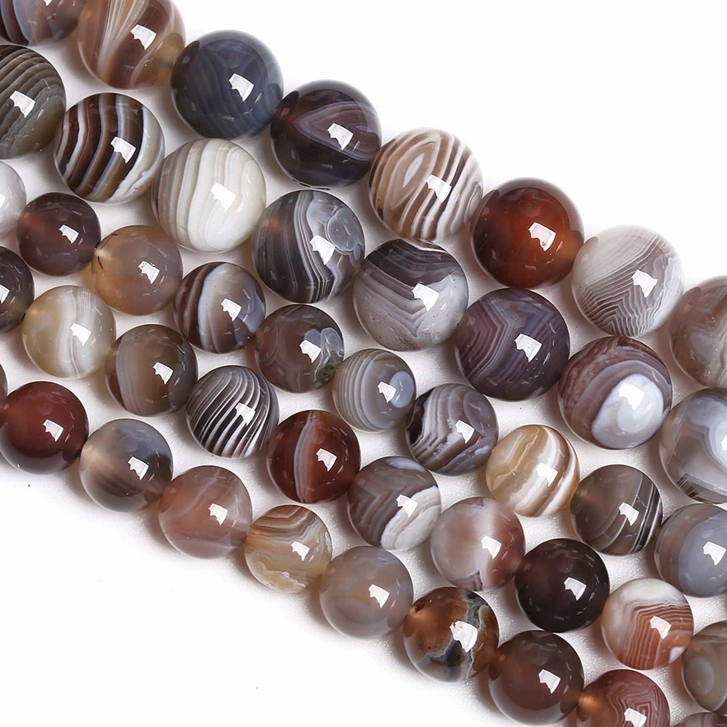 6MM 60PCS Natural Gemstone Stone Botswana Sardonyx Agate Beads for Jewelry Making DIY Bracelet