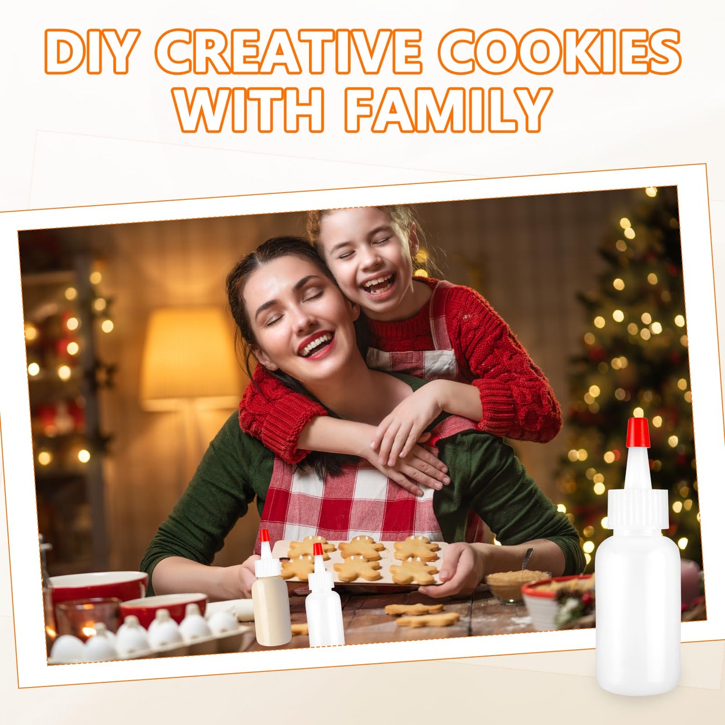 QUYLIXX 120 Pcs Squeeze Bottle for Liquids, Mini Sauce Bottles with Squeeze Top Caps, for Icing Cookie Decorating Sauces Condiments Arts Crafts (1 Oz)
