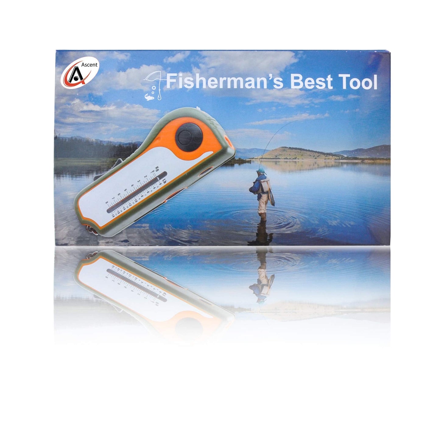 Fisherman Gift Tool Fishing Multitool - Hook Remover, Scale Scraper, Tape Measure, Bait Cutter, Flashlight, Knife, Scissors, Weight Scale, Bottle Opener, Gift Idea for Men Women Kids