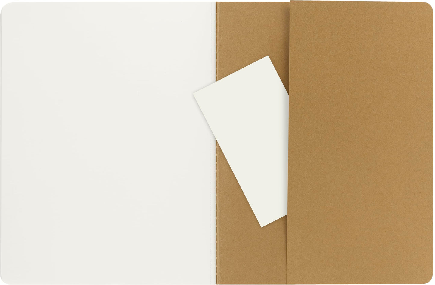 Moleskine Cahier Journal, Soft Cover, XL (7.5" x 9.75") Plain/Blank, Kraft Brown, 120 Pages (Set of 3)