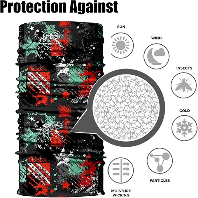 Obacle Neck Gaiter Face Mask Bandana for Dust Wind Sun Protection for Men Women