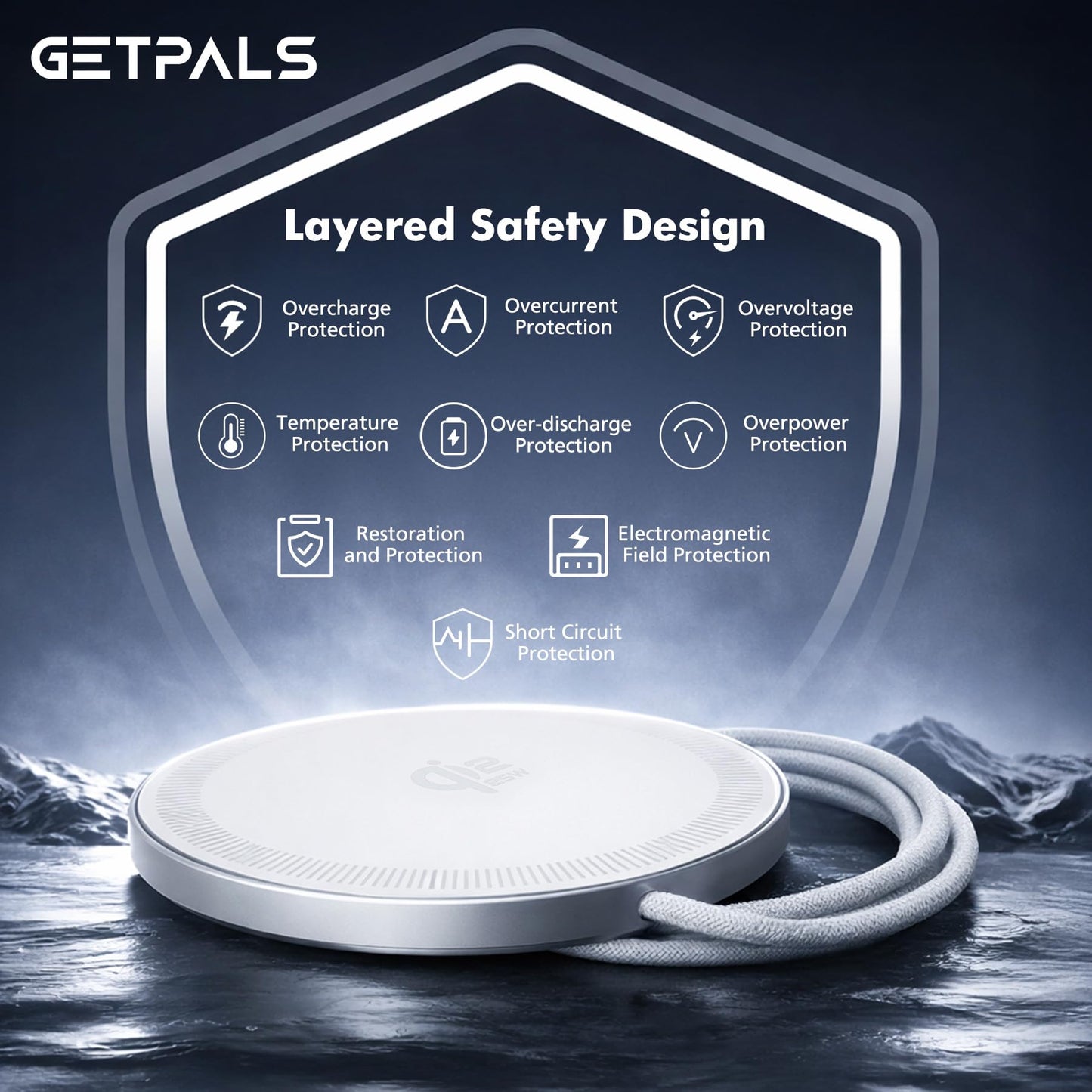 25W Qi2.2 Magnetic Wireless Charger: Qi Flat Charging Pad for iPhone 17 16 15 14 13 12 Pro Max, Samsung Galaxy S26 S25, Google Pixel, AirPods-Slim Portable for Travel, Office, Bedside (White, 2-Pack)