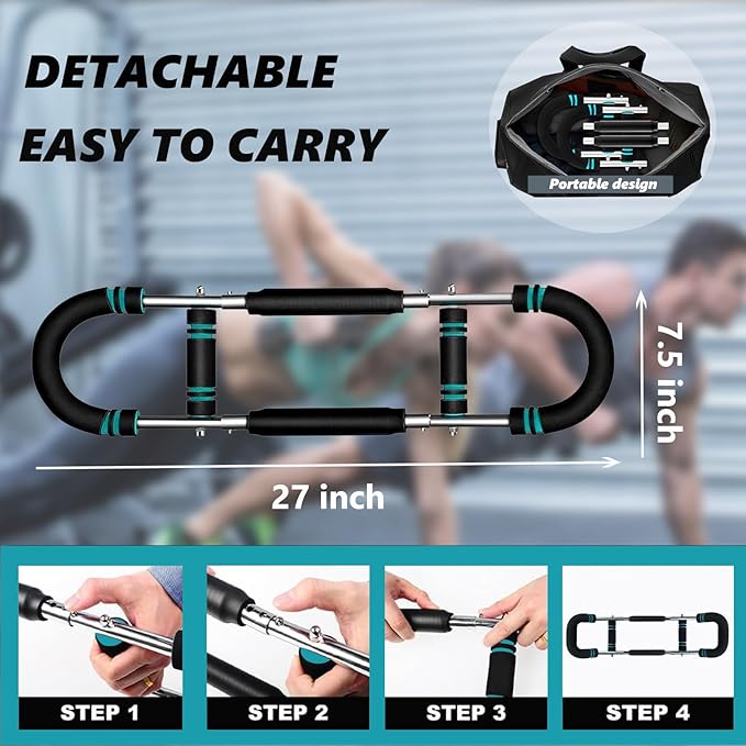 Twister Arm Trainer, Adjustable Resistance Twister Arm Exerciser Chest Exerciser for Men, Portable Chest Workout Equipment Arm Trainer for Men