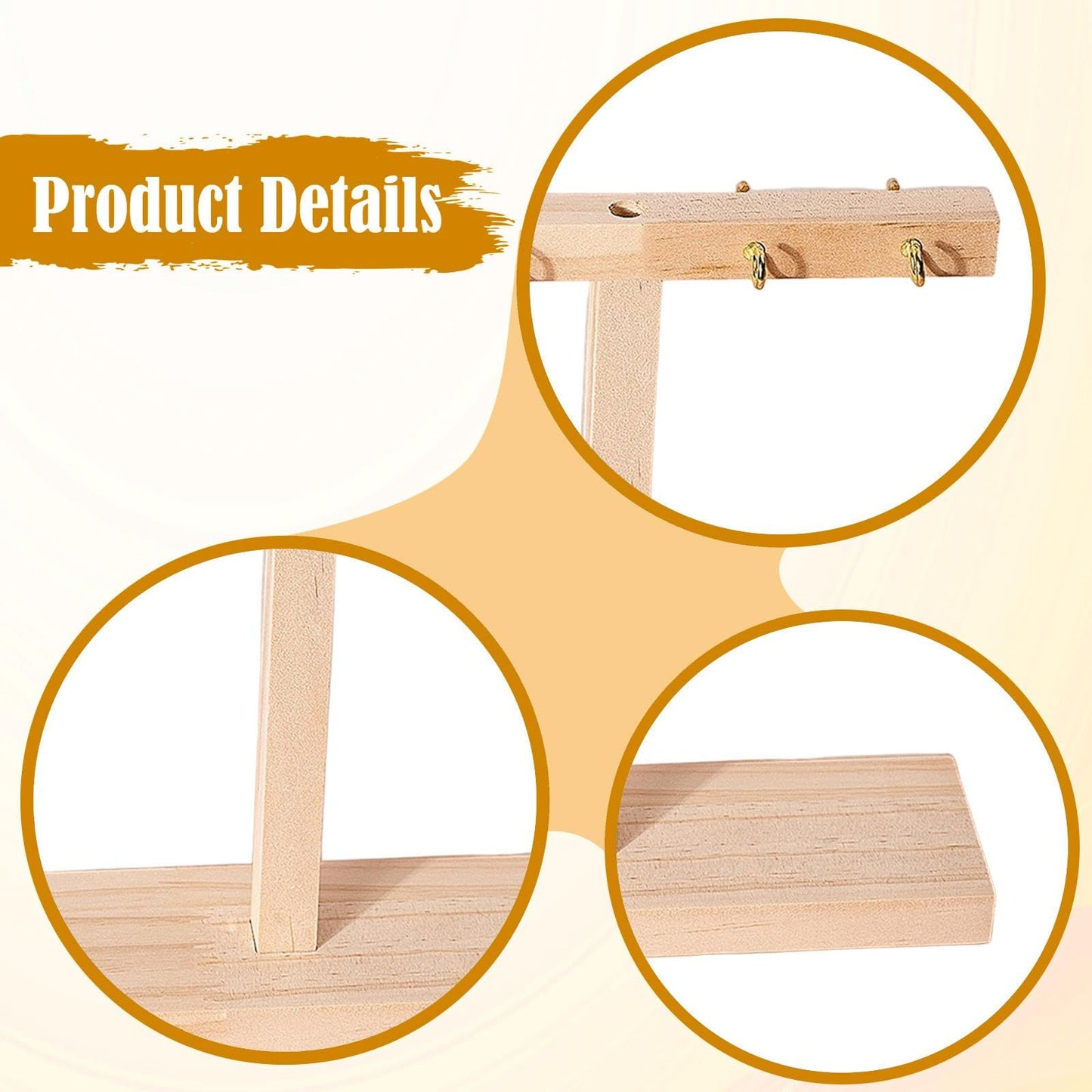 Teruyol Nail Swatch Sticks Display Stand Storage Manicure Tool Gift Organizer Rack for Women Home False Nails Sample Tips, T 19.8x6x19.5cm
