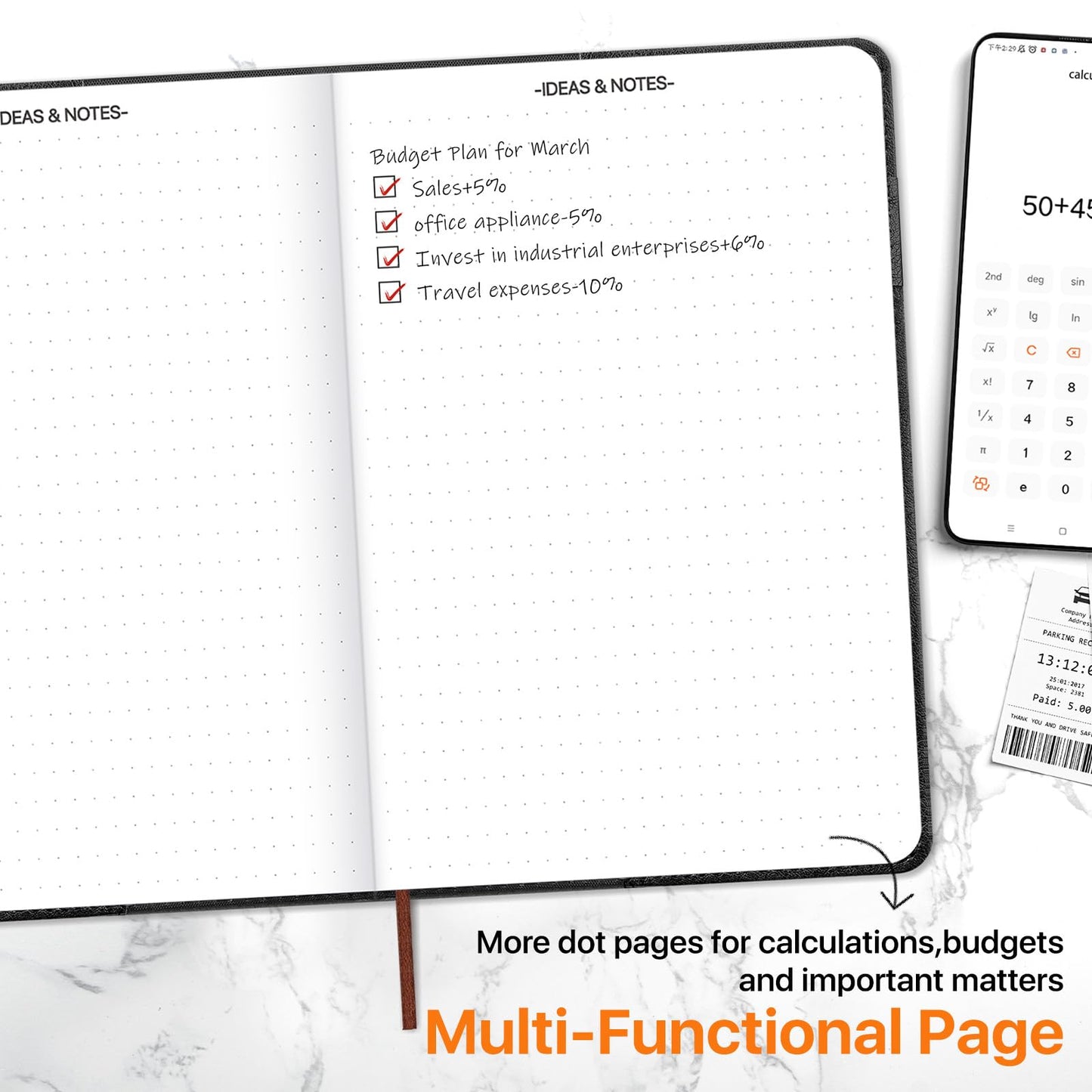 WEMATE Accounting Ledger Book with Lock, Accounting Log, Tracking Income & Expenses Deposits, Expense Tracker Notebook for Small Business Bookkeeping & Personal Use A5 Blue 8.5x5.3"